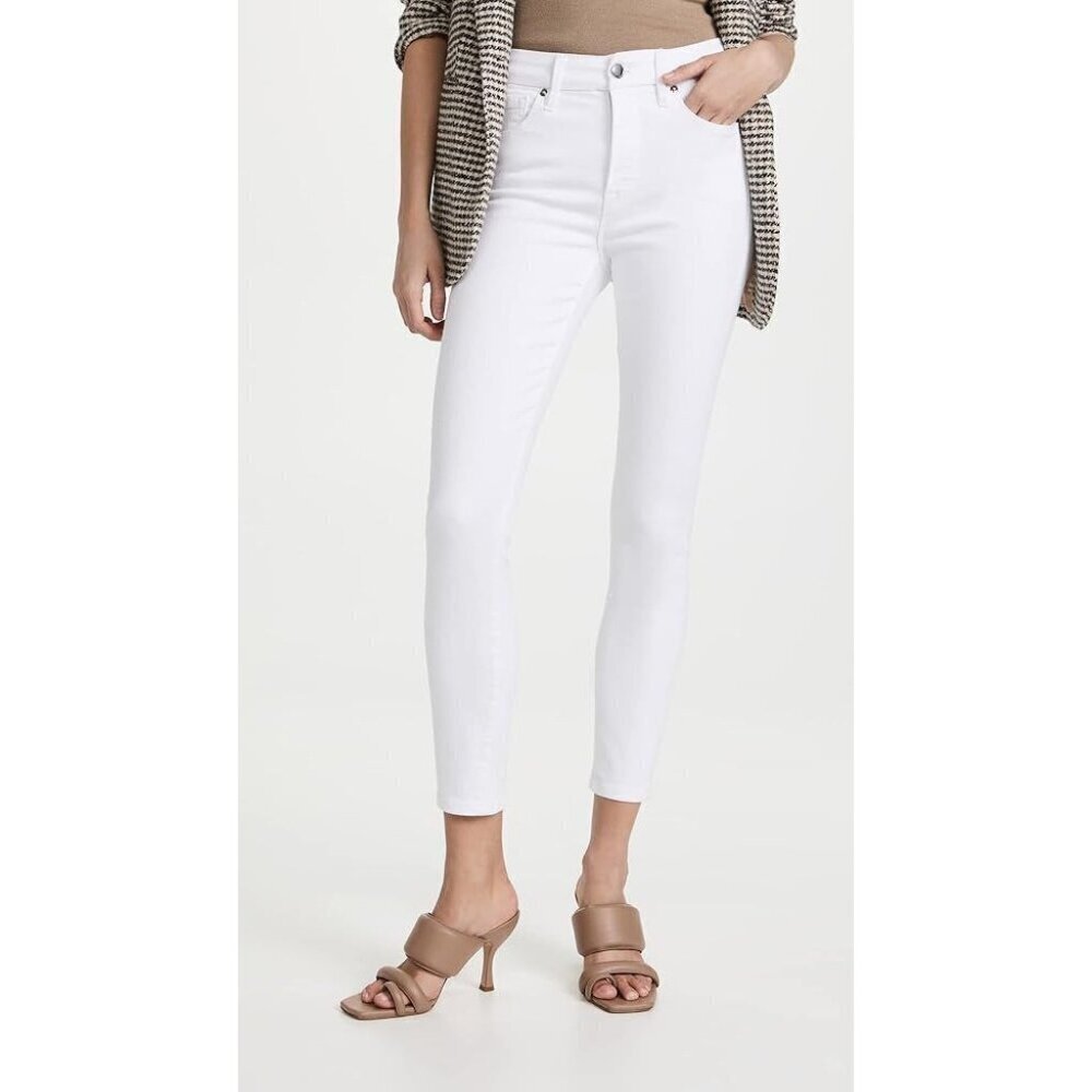 Good American Good Legs Crop White‎ Skinny Jeans Womens Size 14/32
